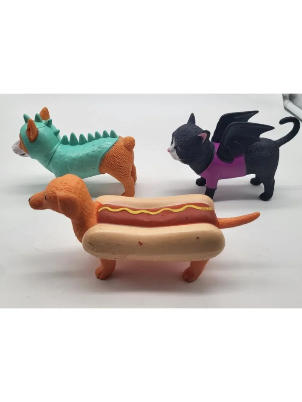 Ankyo Halloween Costume Black Cat Dogs Dachshund Corgi Animal Figures Toys